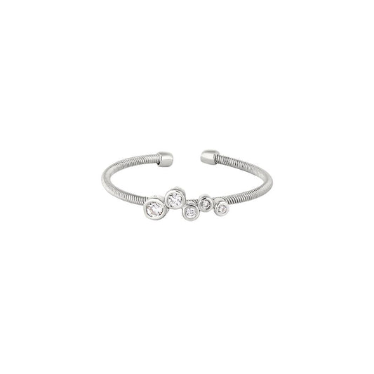 Sterling Silver Cable Cuff Ring