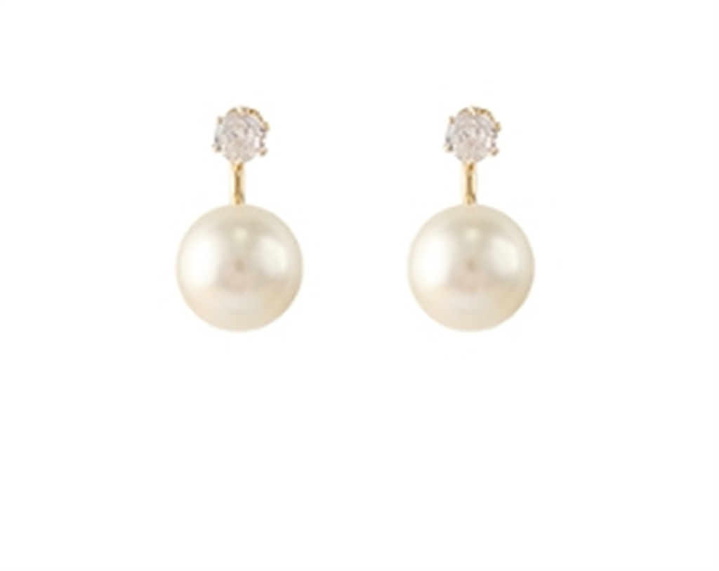 Round Pearl Earrings