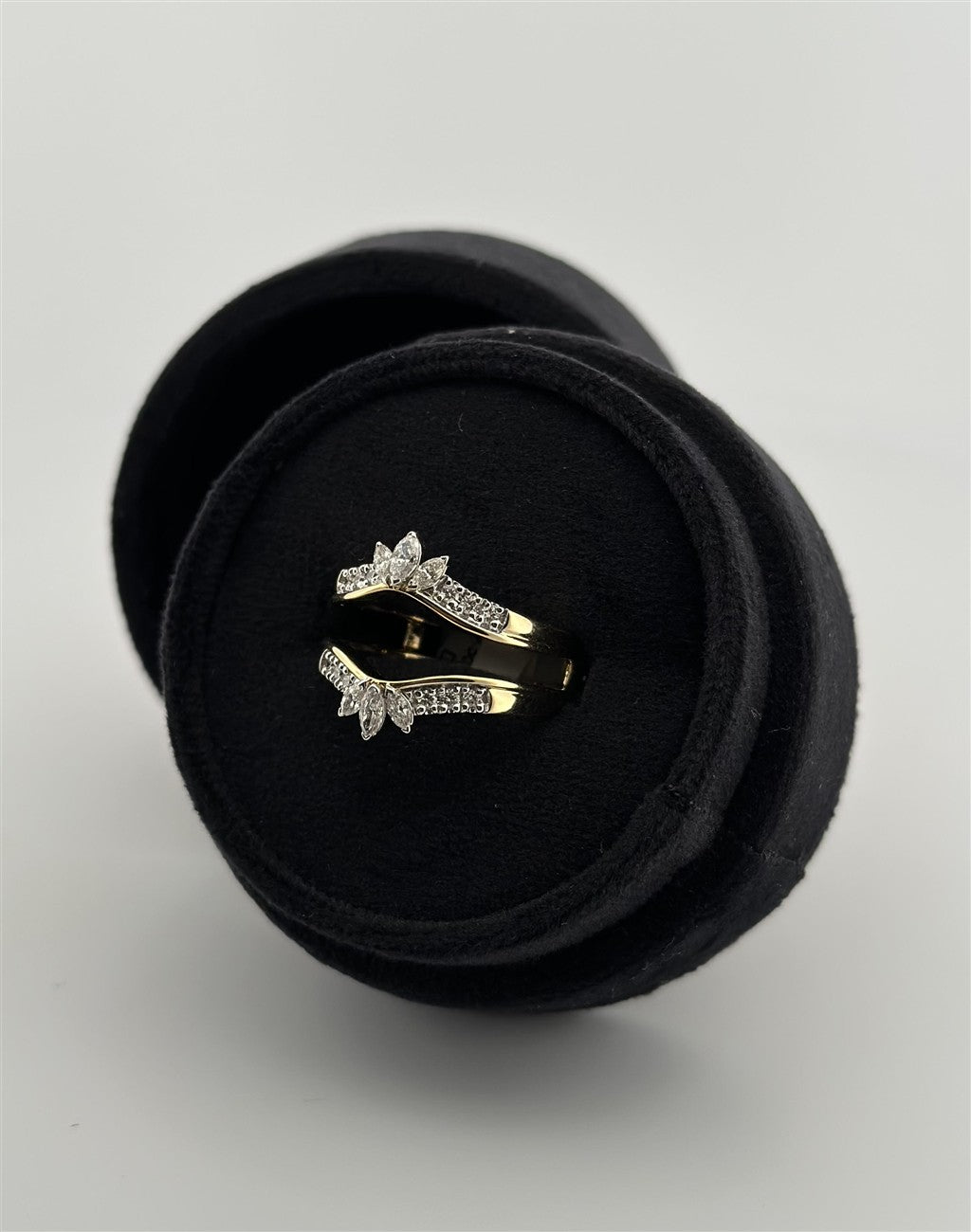 Yellow Gold Diamond Ring Guard