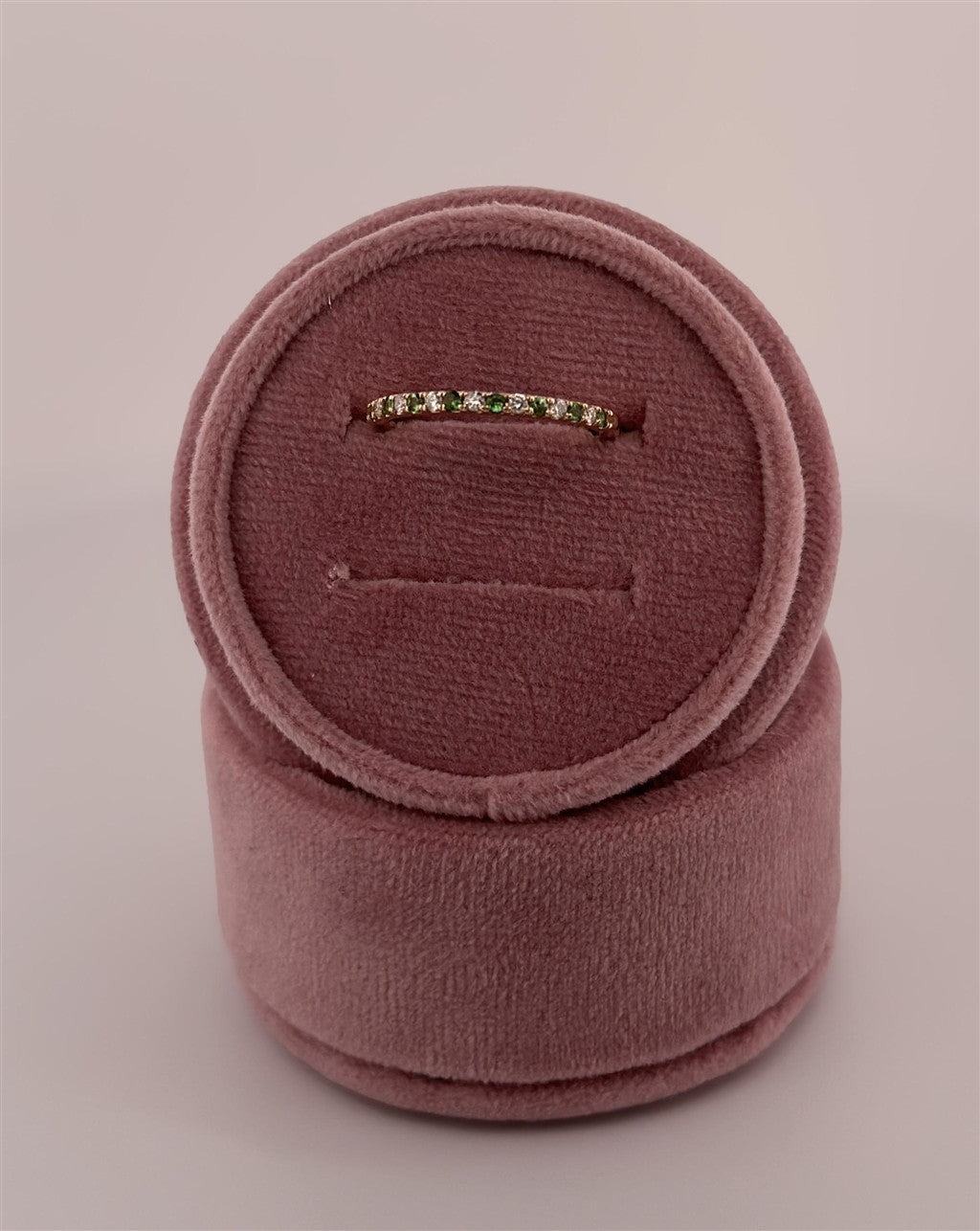 Yellow Gold May Birthstone Stackable Ring