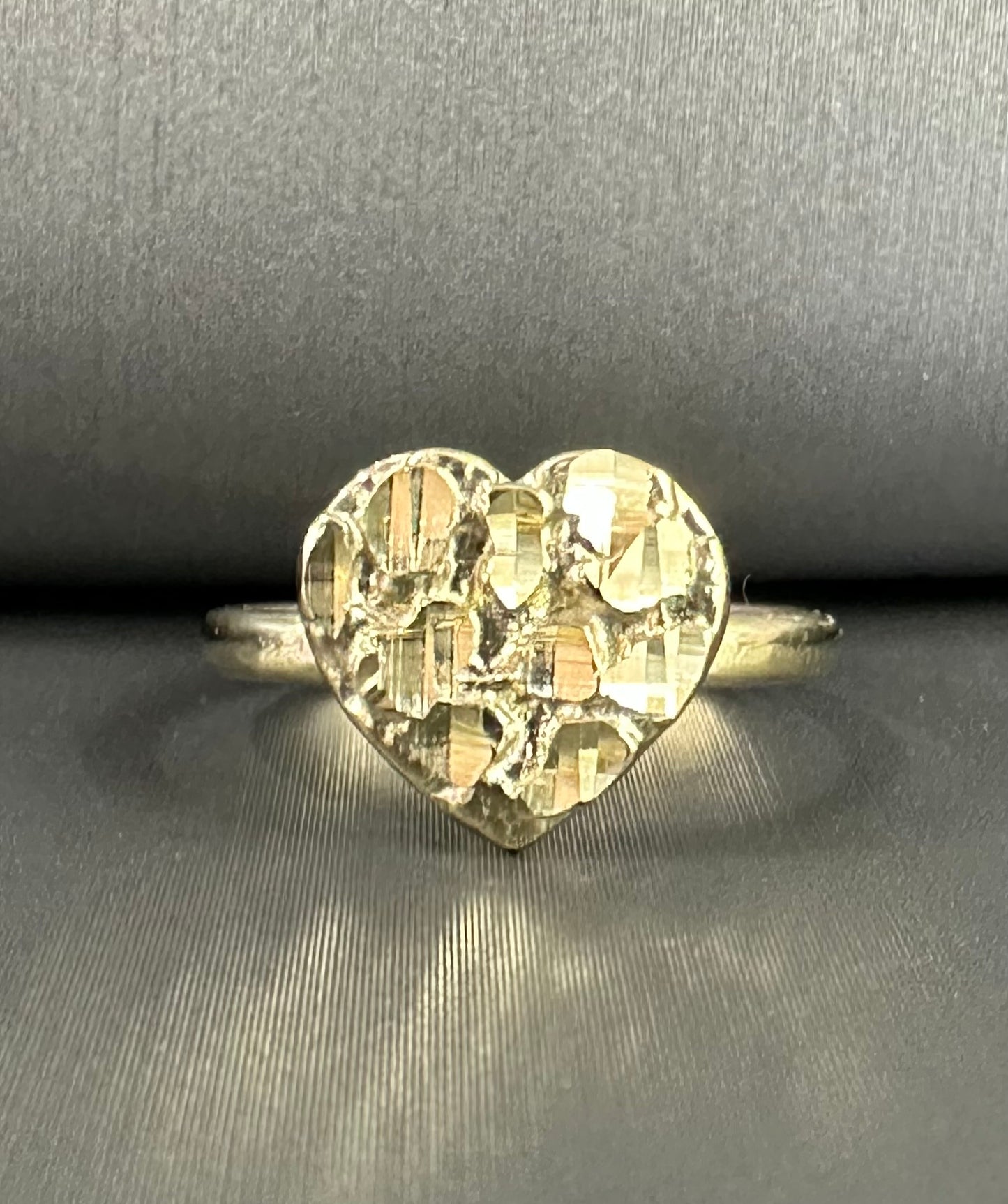 Yellow Gold Heart Nugget Ring