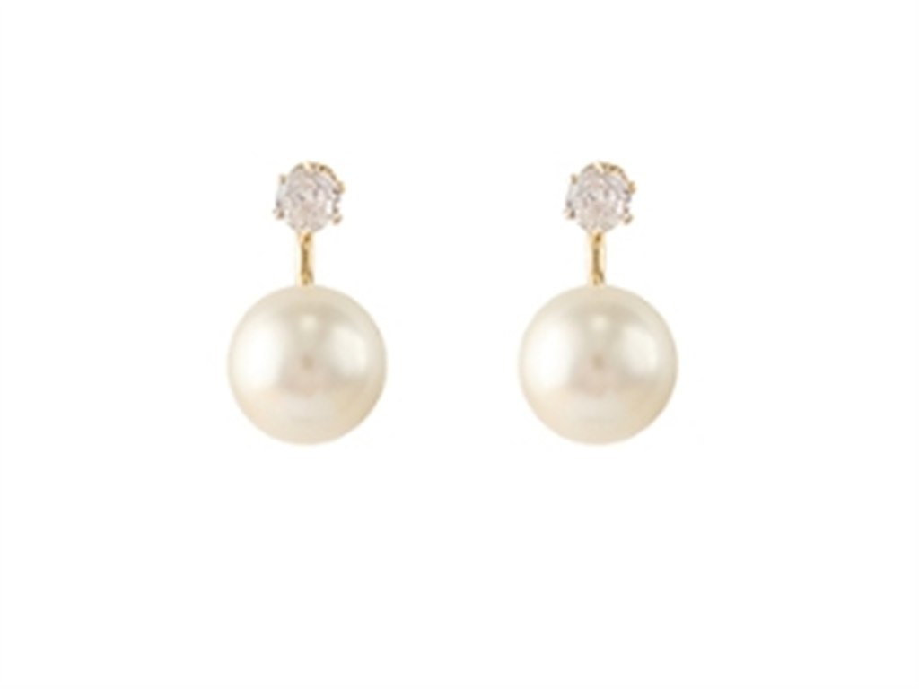 Round Pearl Earrings