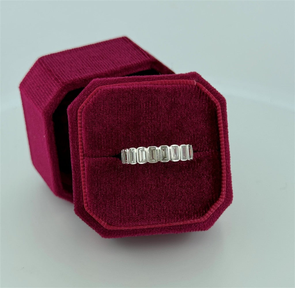 White Gold Lab Grown Bezel Set Band