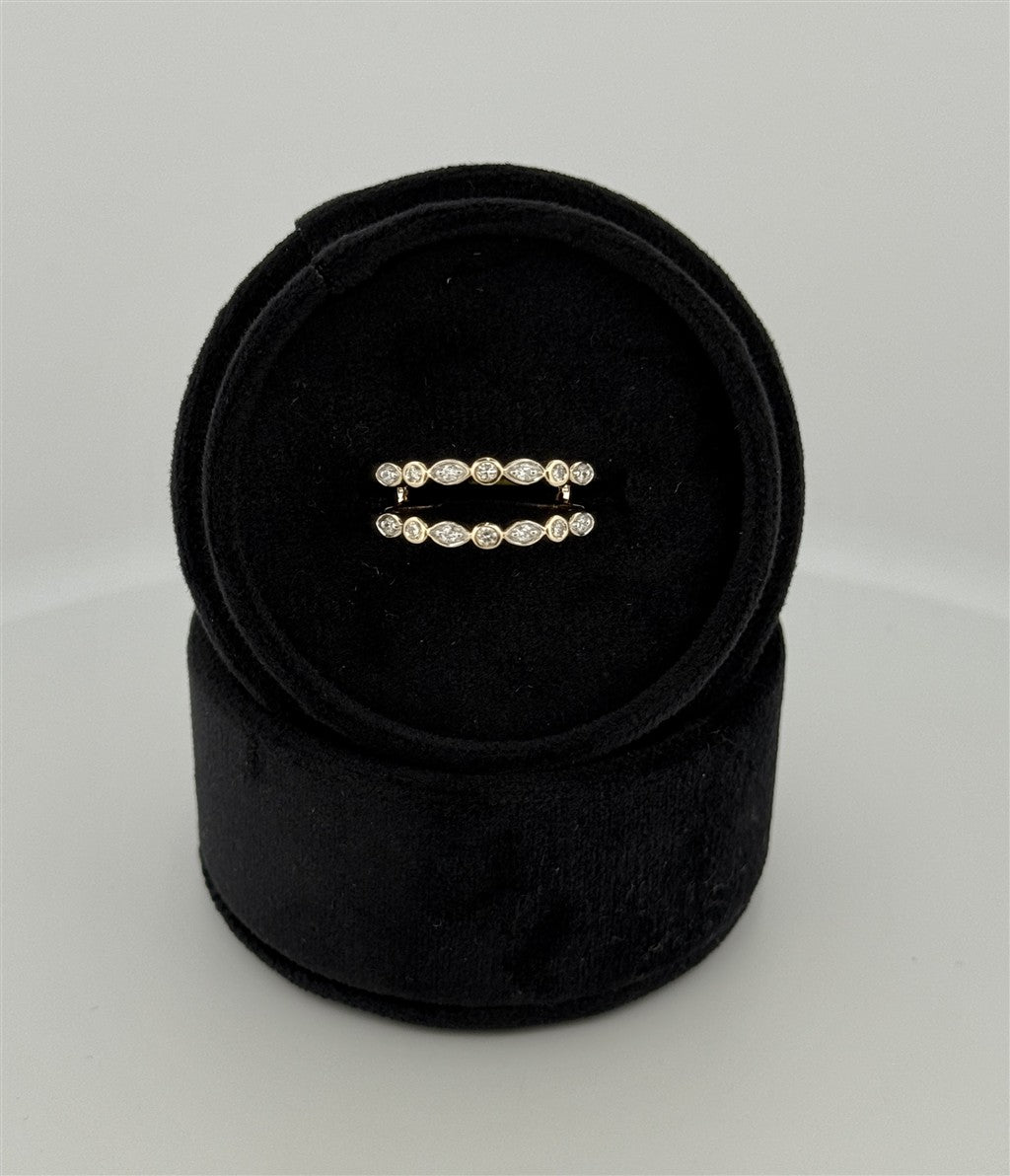 Yellow Gold Lab Grown Vintage Inspired Ring Guard