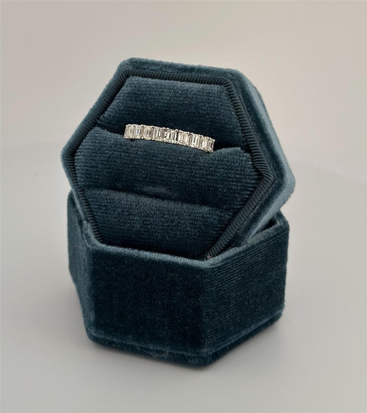 White Gold Emerald Cut Diamond Band