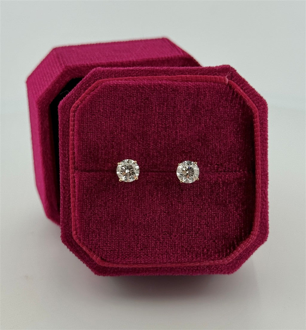 Yellow Gold Lab Grown Diamond Earrings