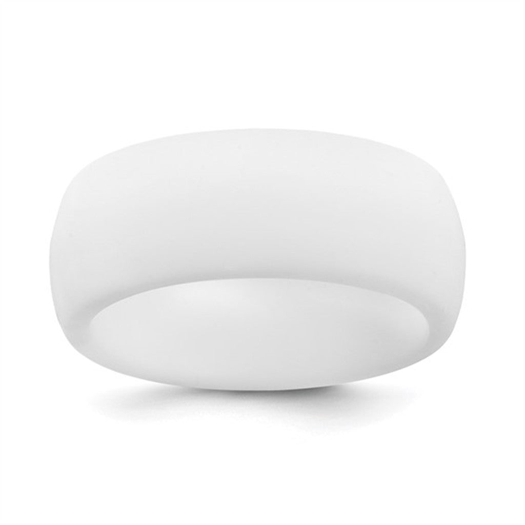 White Silicone Wedding Band