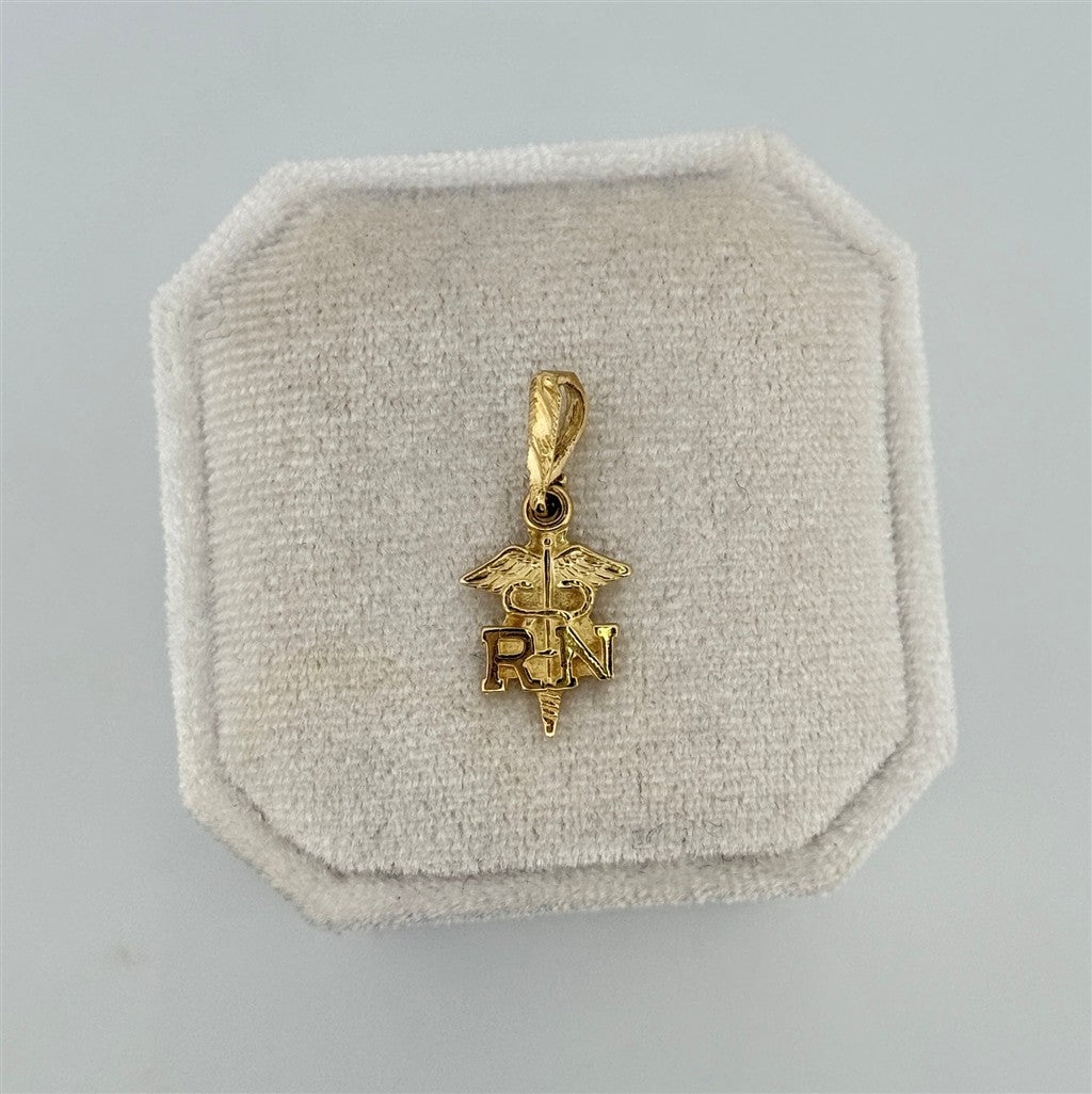 Yellow Gold RN Pendant