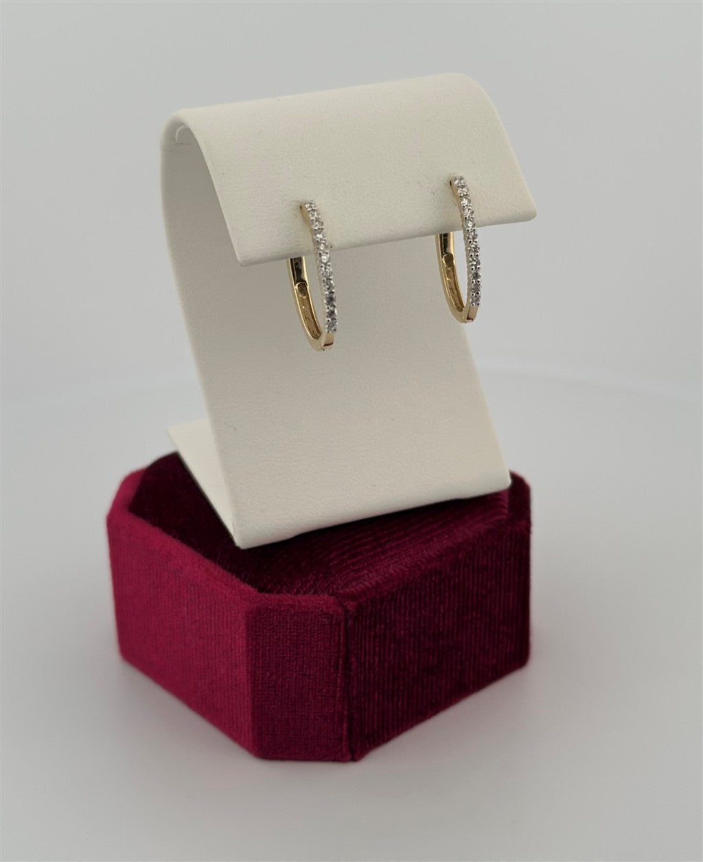 Yellow Gold Diamond Hoop Earring