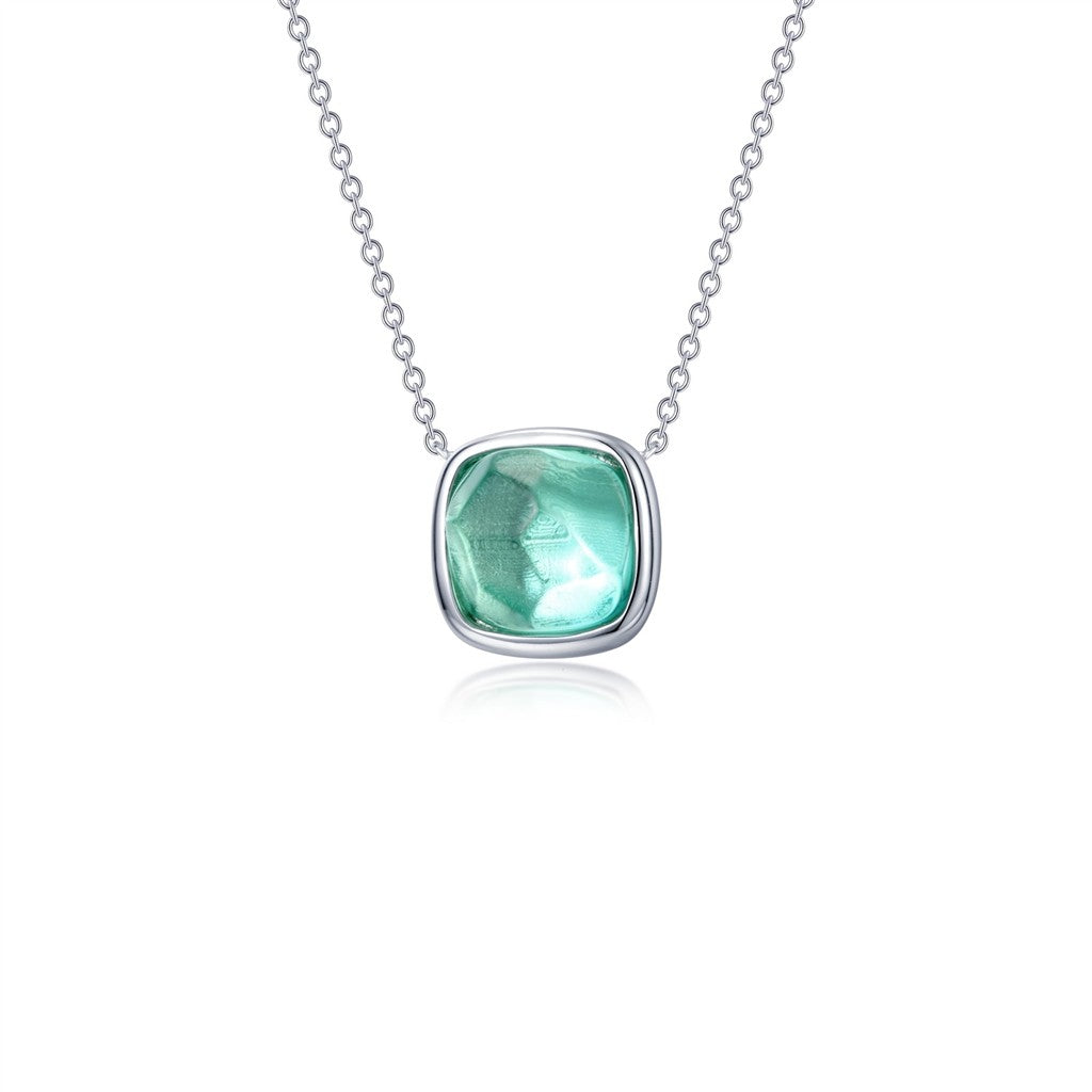 Lafonn Green Sapphire Solitaire Necklace