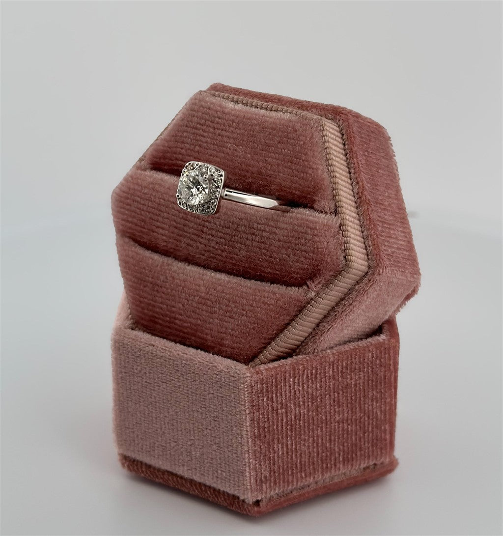 White Gold Round Solitaire Engagement Ring