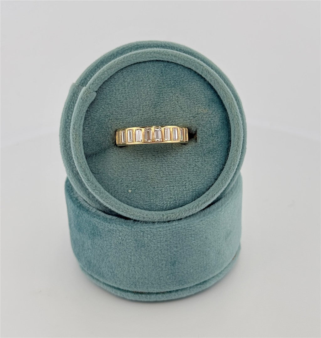 Yellow Gold Bezel Set Band