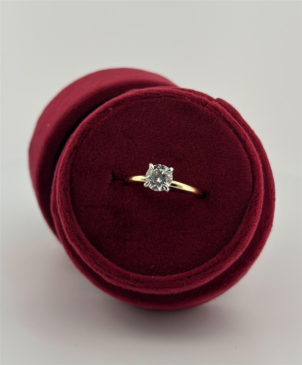 Yellow Gold Lab Grown Diamond Solitaire Engagement Ring