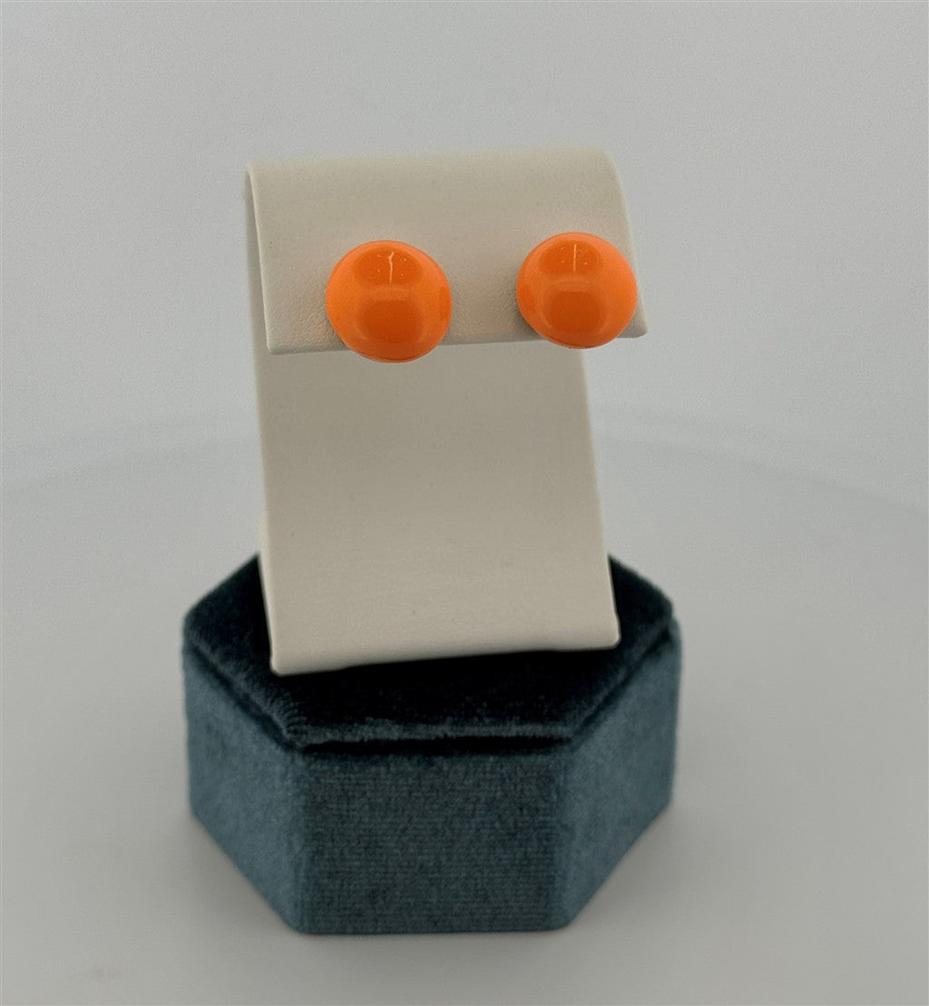 Orange Stud Earrings