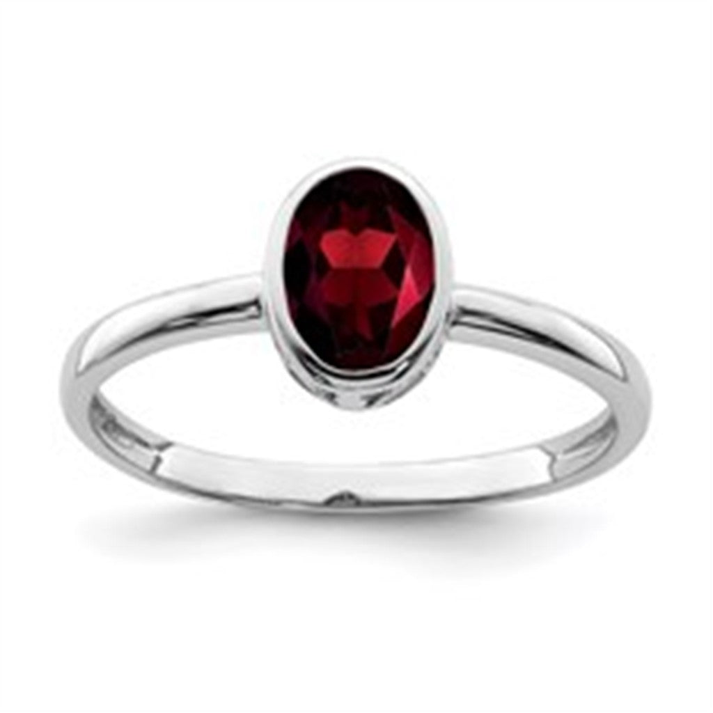 Sterling Silver Garnet Ring