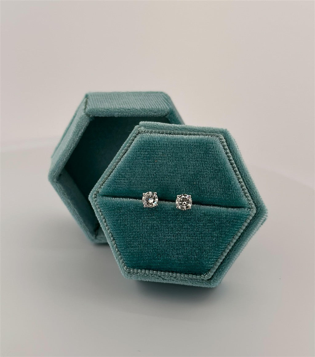 Yellow Gold Diamond Stud Earrings