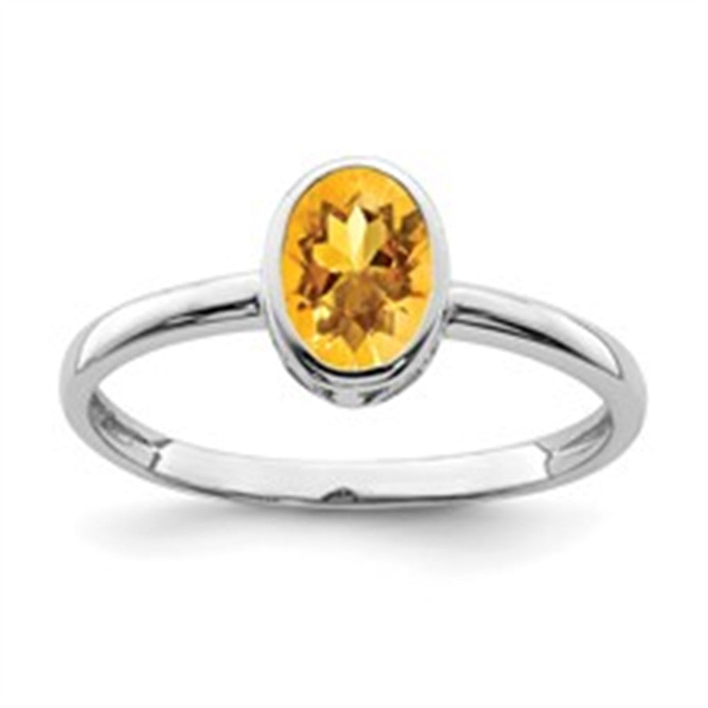 Sterling Silver Citrine Ring