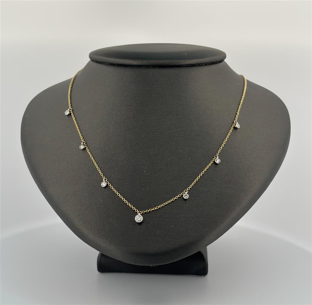 Yellow Gold Lab Grown Diamond Necklace