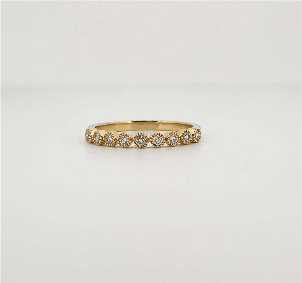 Yellow Gold Vintage Inspired Stackable Ring