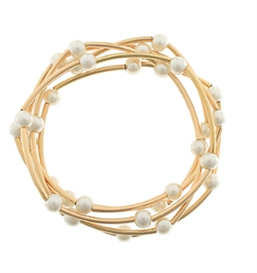 Pearl Station Bracelet Set