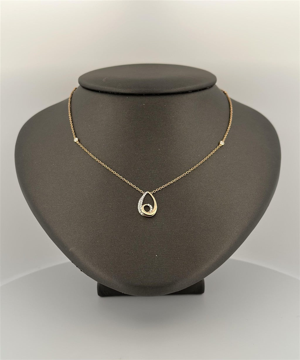 Rose Gold Diamond Accented Necklace