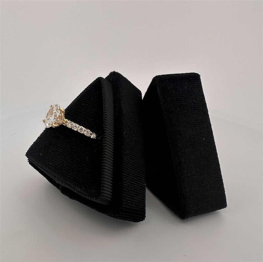 Yellow Gold Oval Lab Grown Diamond Engagement Ring