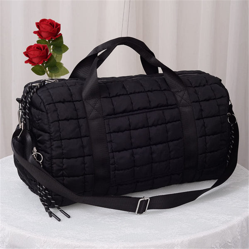 Black Puffer Duffel Bag