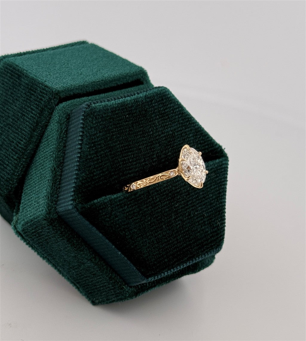 Yellow Gold Vintage Inspired Engagement Ring