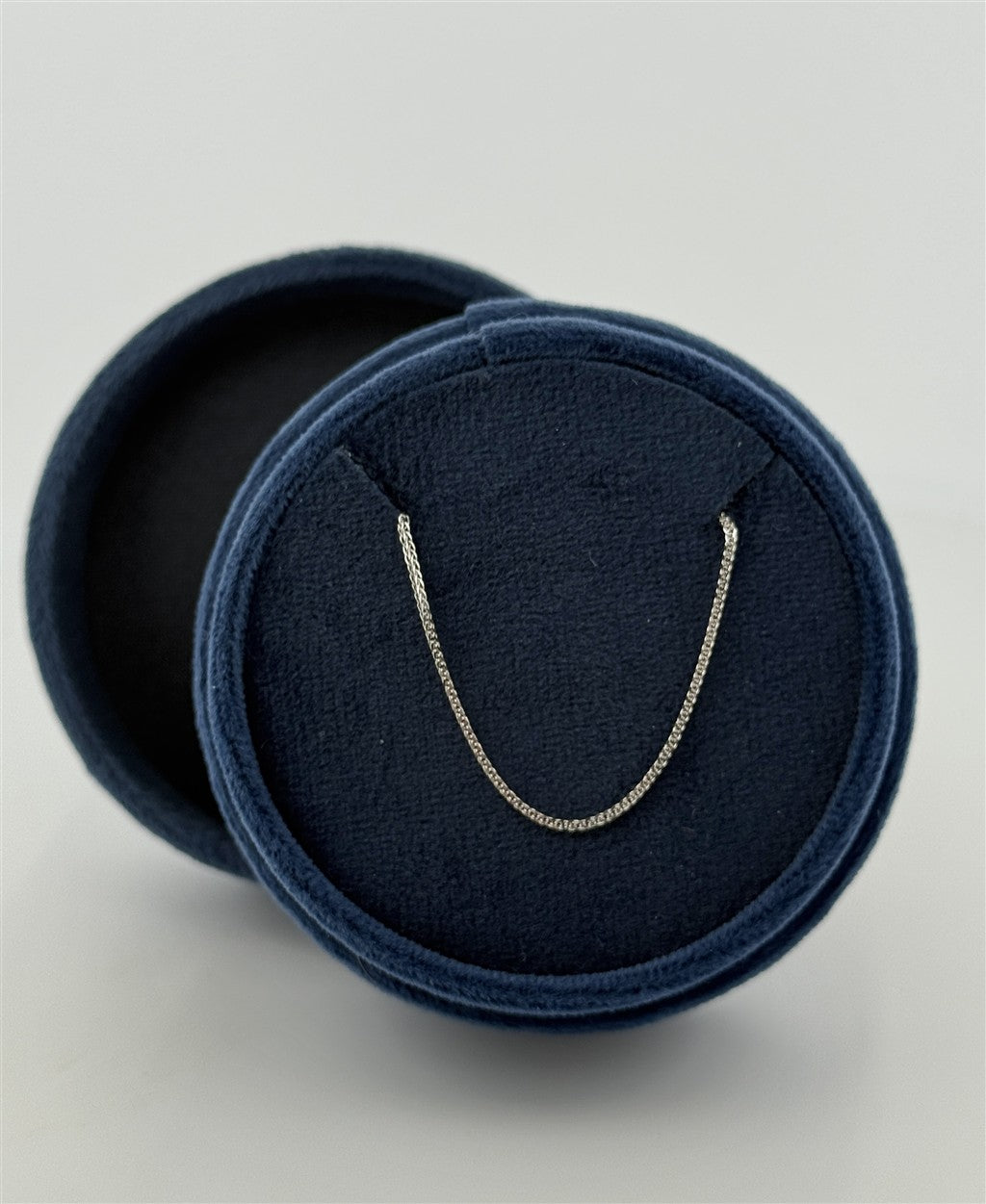 White Gold Adjustable 16-17-18" Wheat Chain