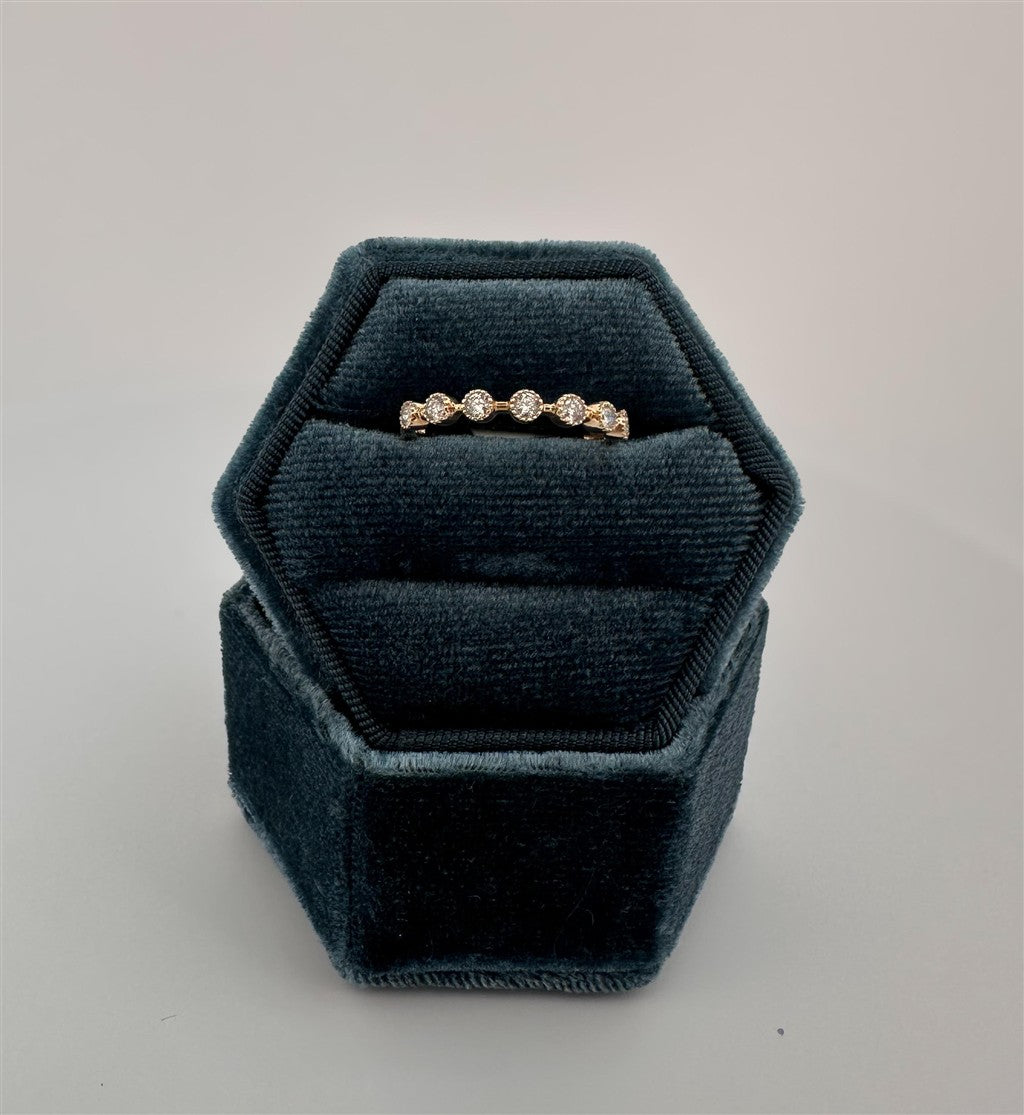 Yellow Gold Vintage Inspired Stackable Band
