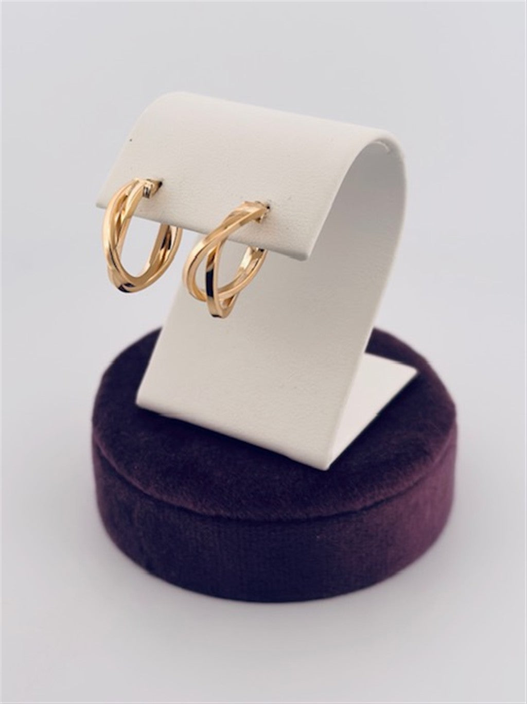 Yellow Gold Twisted Hoop Earrings