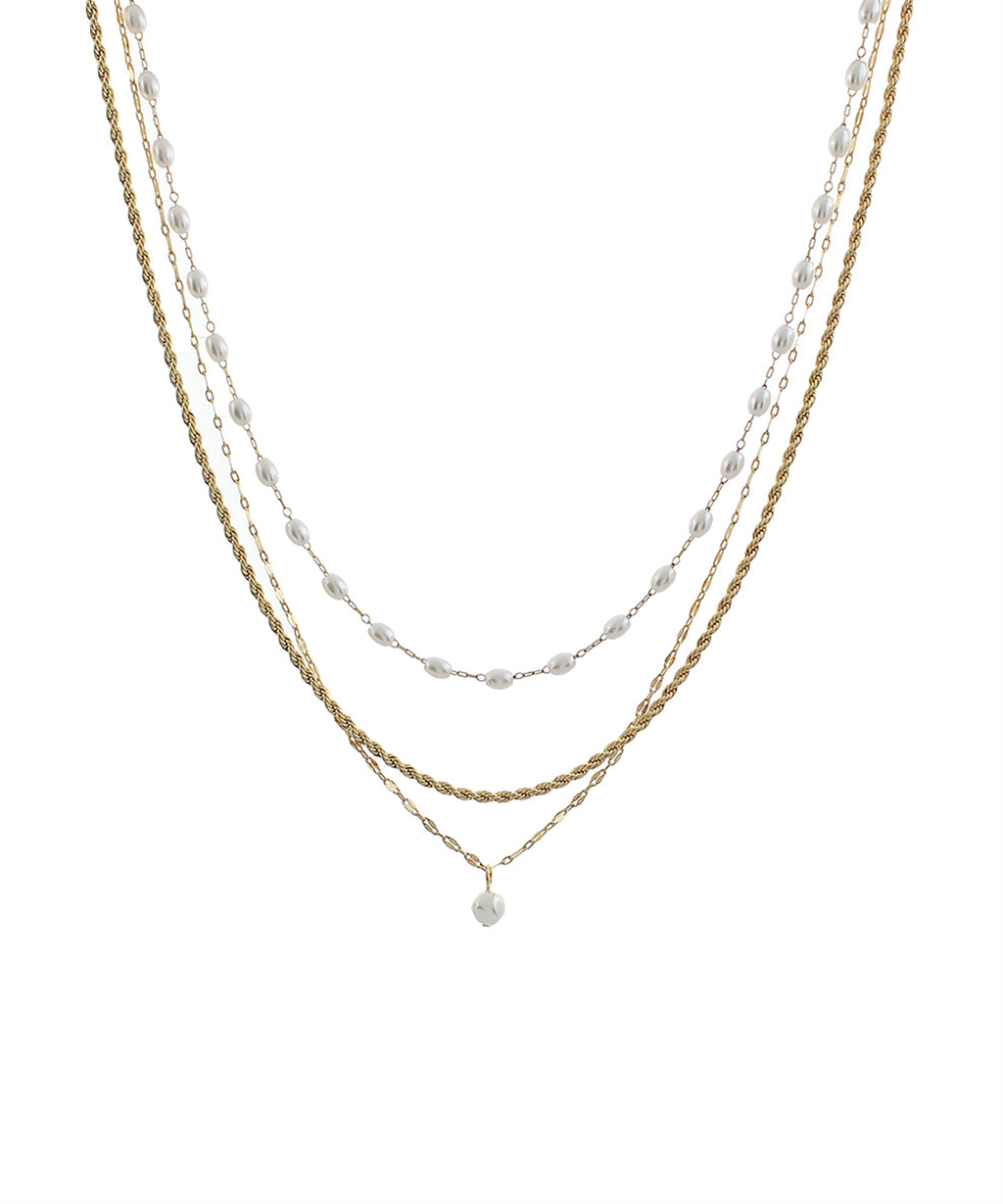 Layered Pearl Necklace