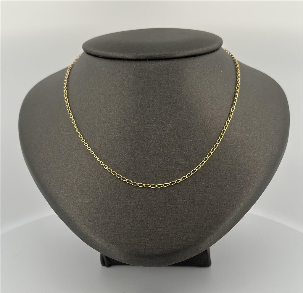 Gold Filled 18" Elongated Curb Chain