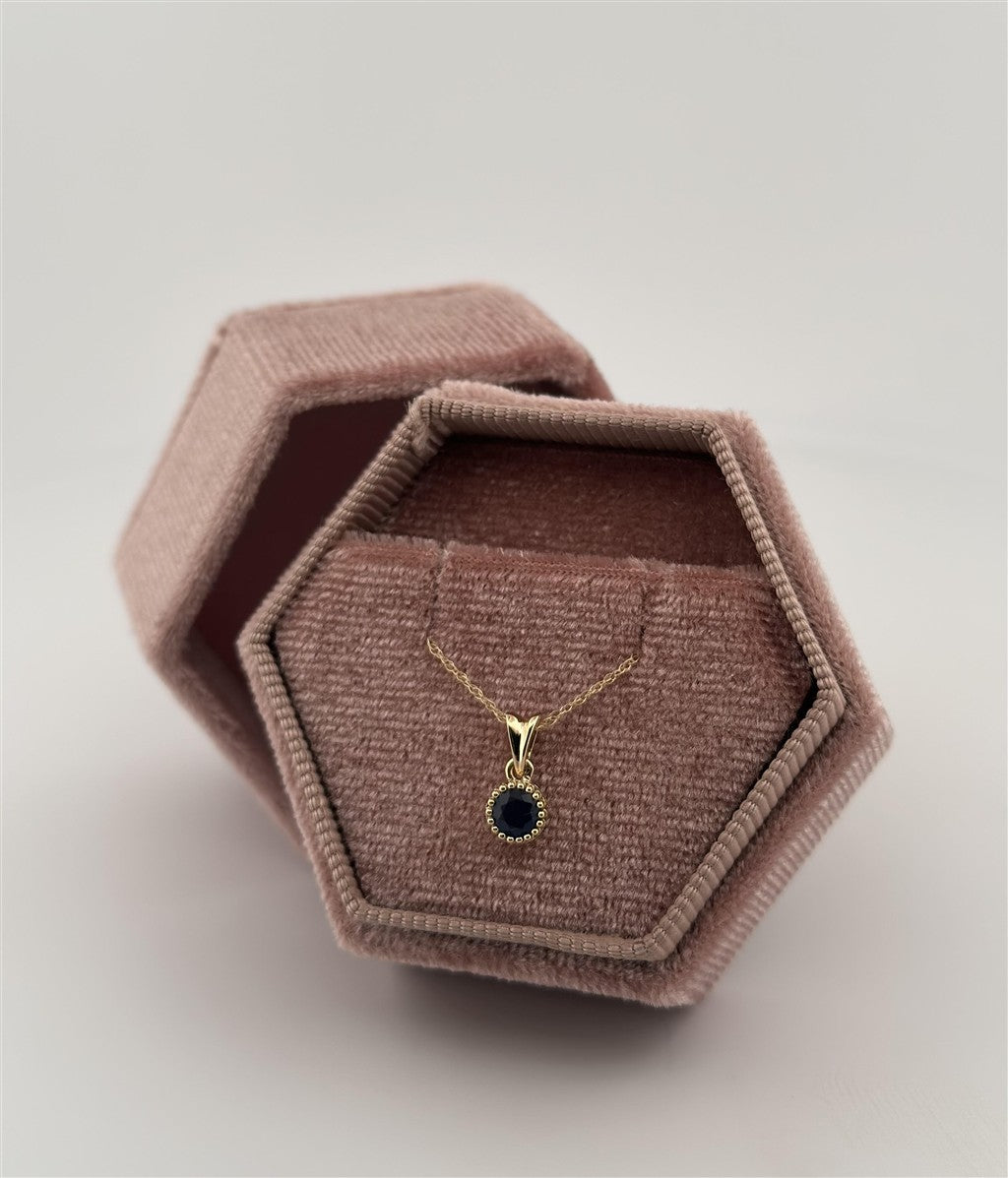 Yellow Gold Sapphire Necklace