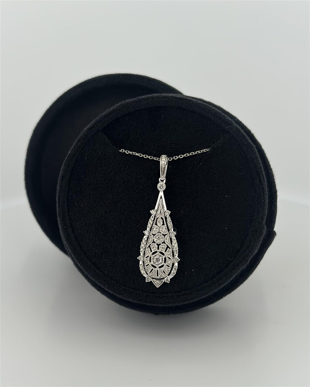 White Gold Vintage Inspired Necklace