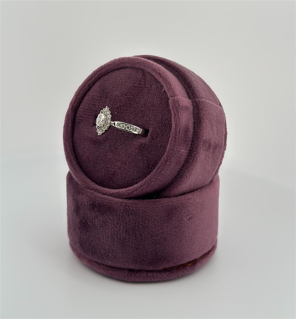 White Gold Marquise Diamond Engagement Ring