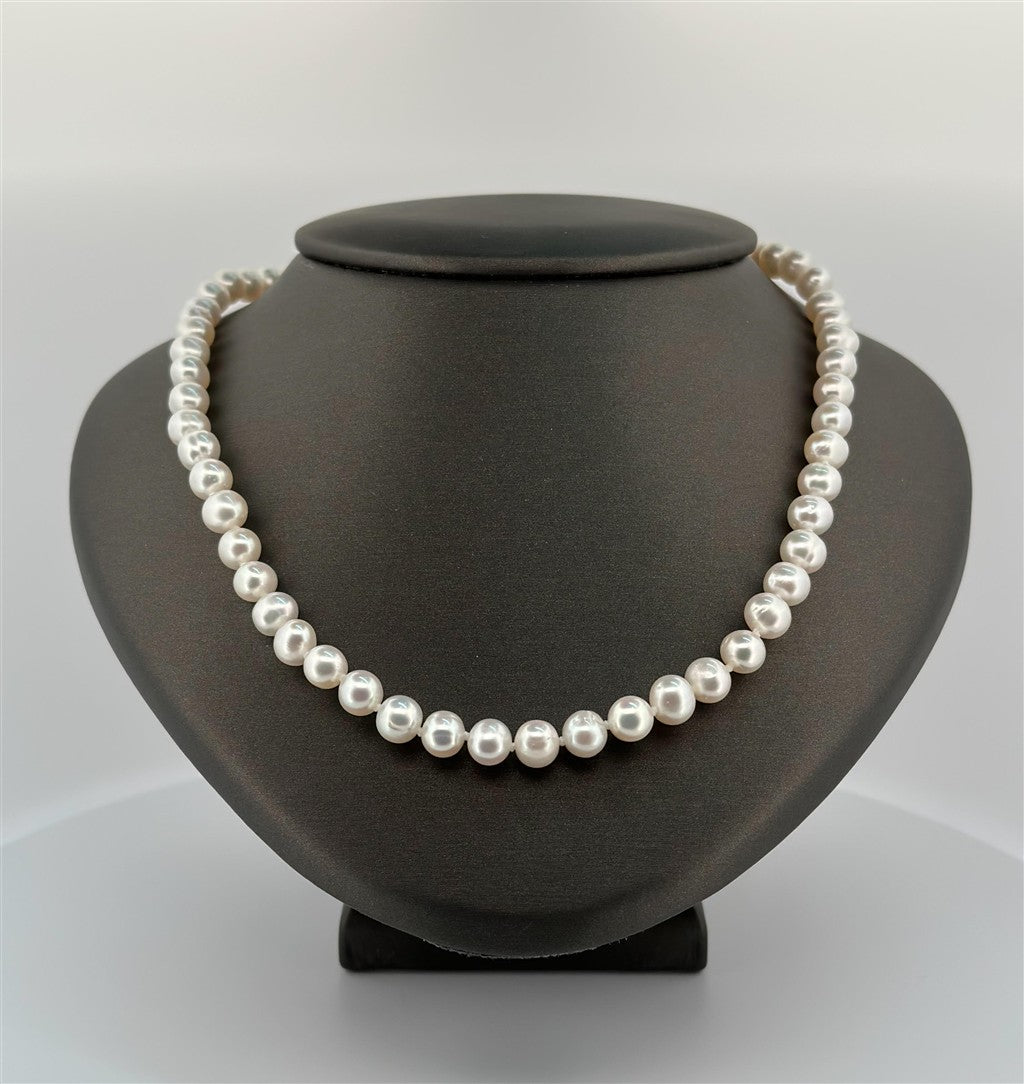 White Gold 16" Pearl Strand