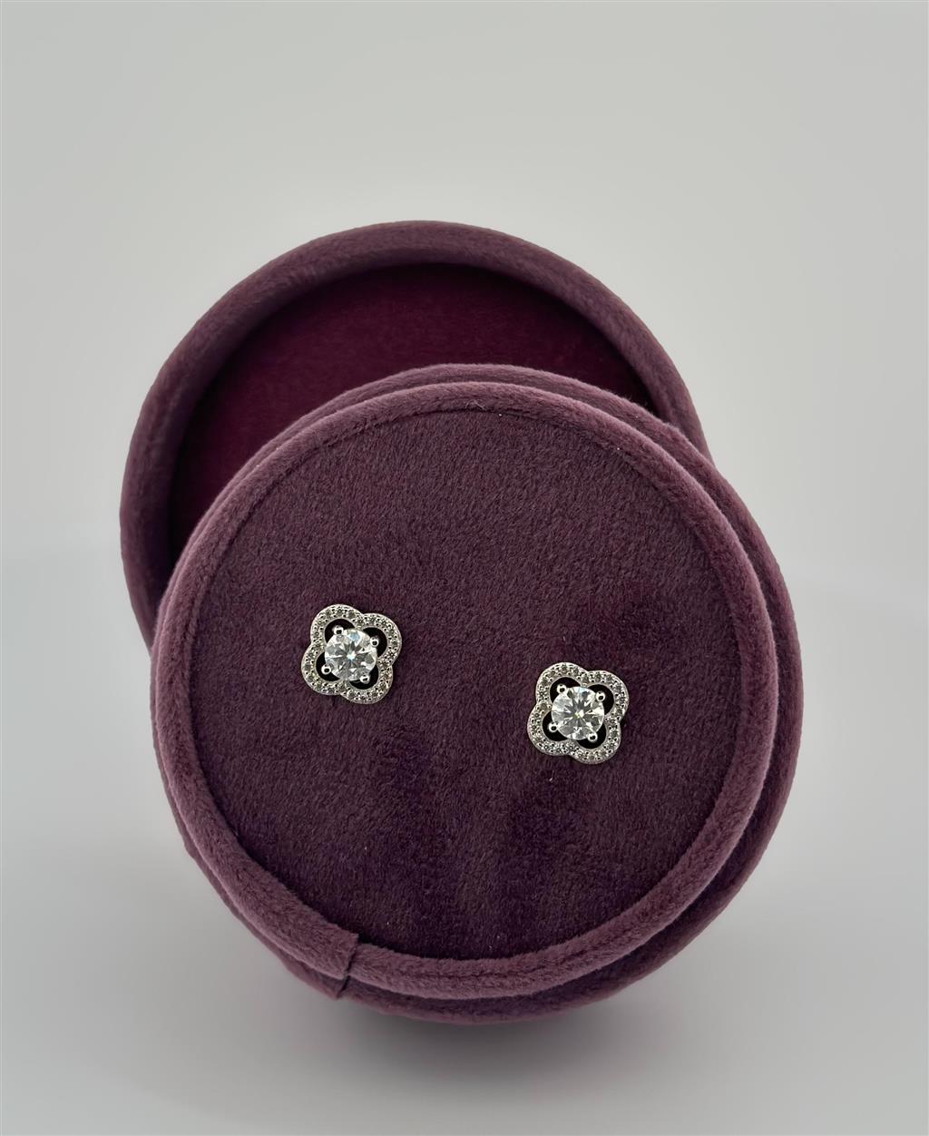 Sterling Silver Moissanite Earrings