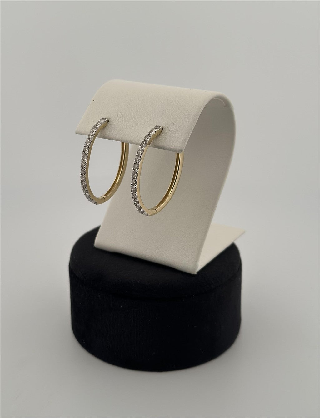 Yellow Gold Diamond Hoop Earrings