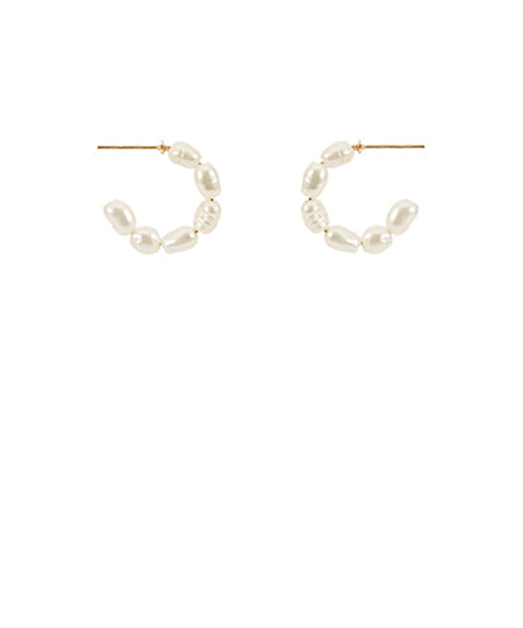 Pearl Hoop Earrings