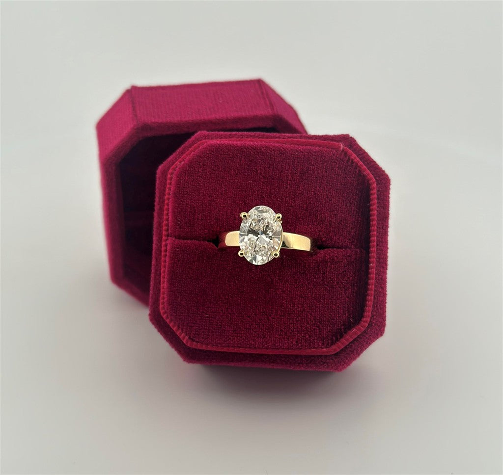 Yellow Gold Lab Diamond Engagement Ring
