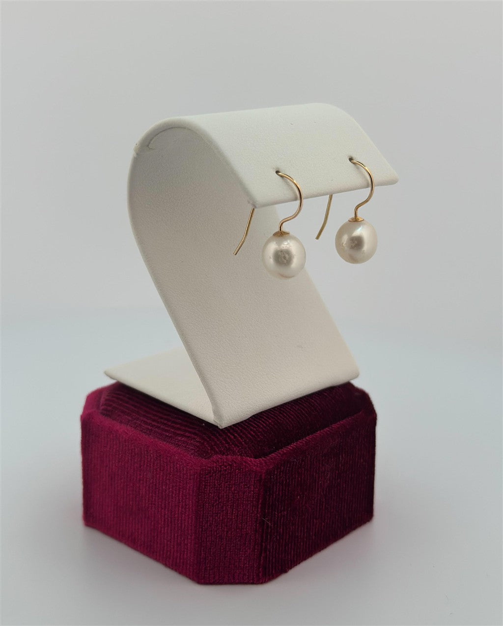 Yellow Gold Pearl Dangle Earrings