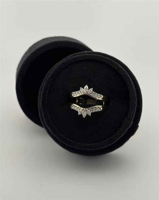 Yellow Gold Diamond Ring Guard