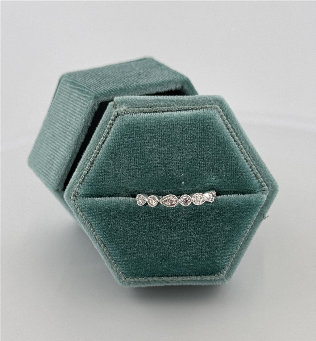 White Gold Diamond Vintage Inspired Ring