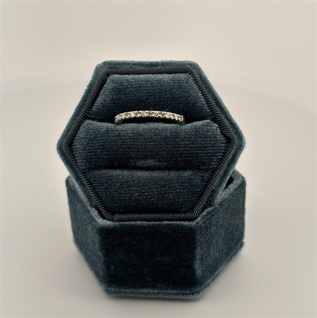 White Gold August Birthstone Stackable Ring