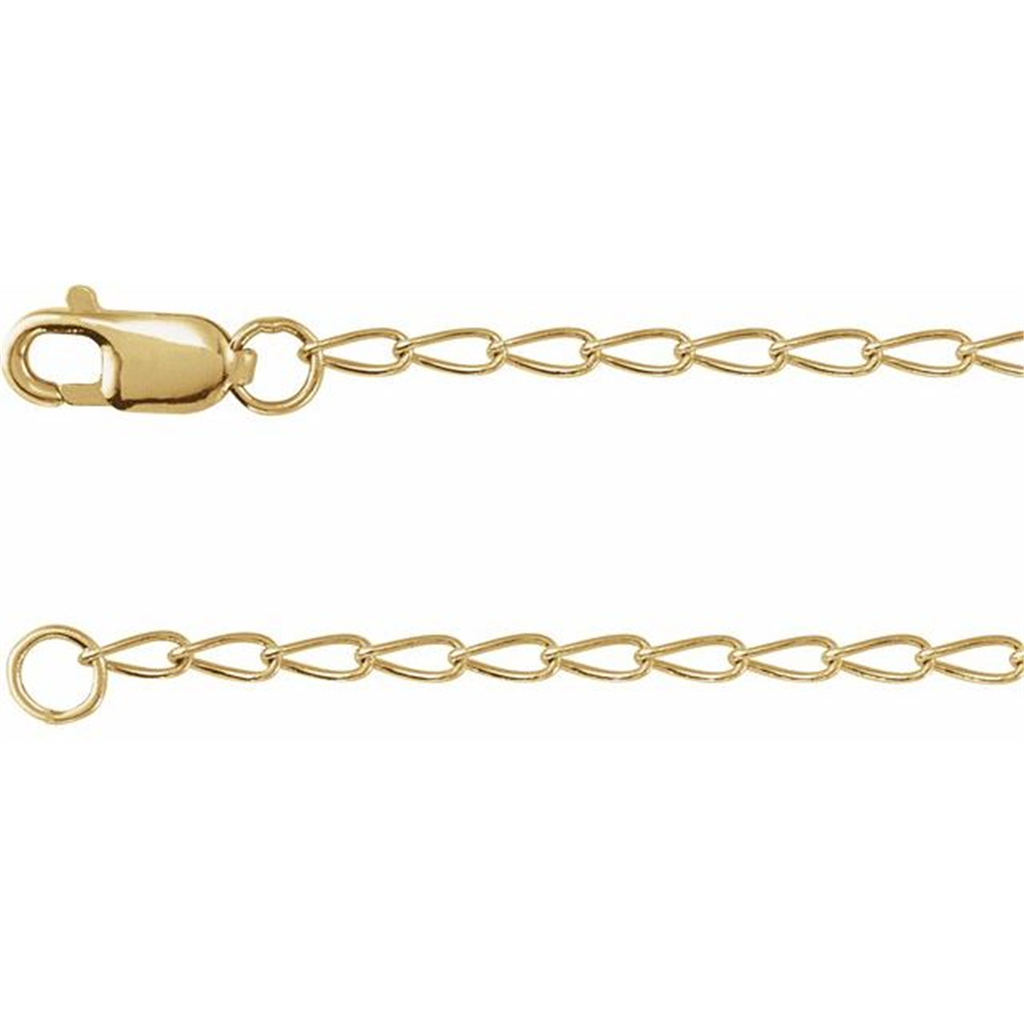 Gold Filled 18" Elongated Curb Chain
