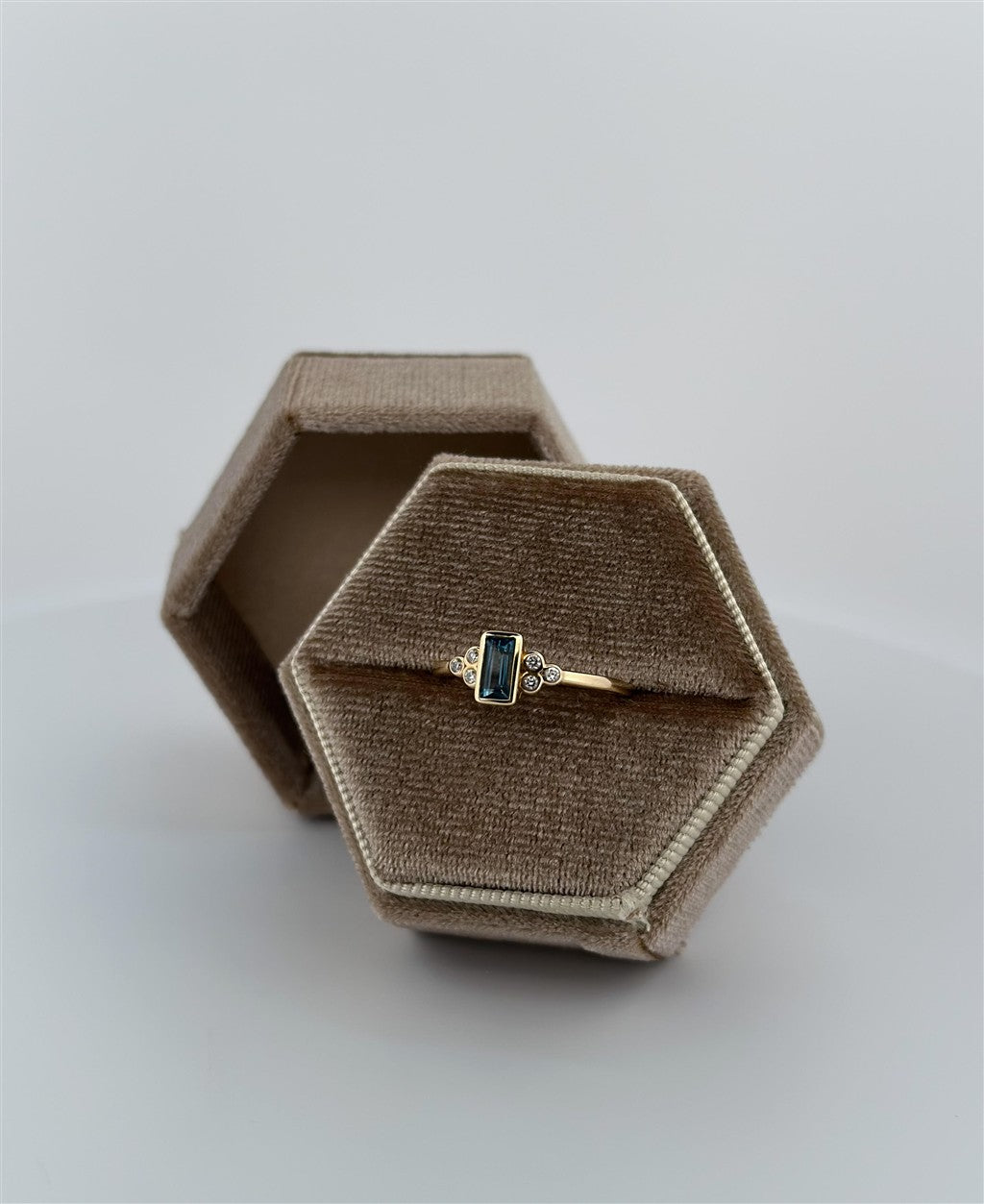 Yellow Gold London Blue Topaz Ring