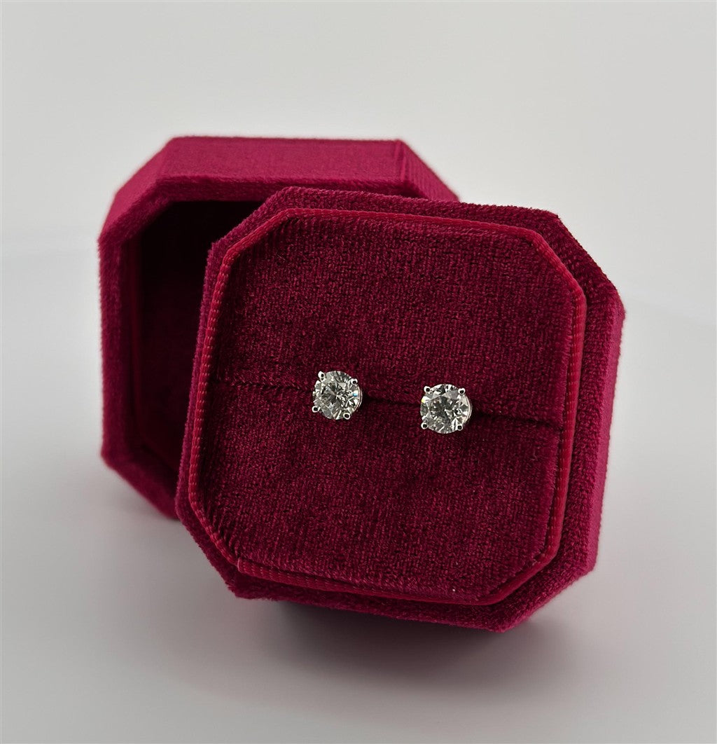 White Gold Diamond Stud Earrings