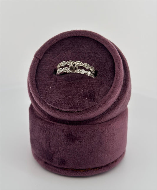 White Gold Vintage Inspired Bridal Set