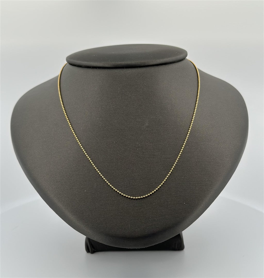 Gold Filled 18" Hollow Bead Chain